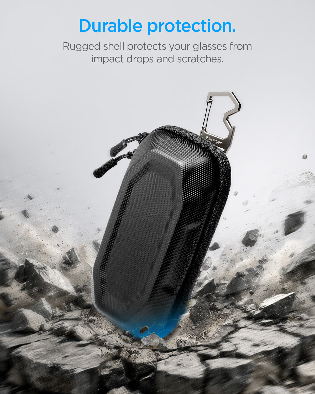ACS09444 - [LF520] Universal Sunglass Case in Black showing durable protection.