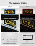 ACP12020 -  License Plate Frame | LP100 in White showing how it compares to other brands