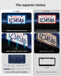 ACP12021 -  License Plate Frame | LP100 in Blue showing how it compares to other brands