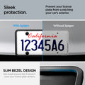 ACP08684 - License Plate Frame | LP100 in Black showing the sleek protection, prevent your license plate from scratching your car's exterior, premium upgrade, add unique layer of style and protection