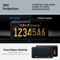 ACP08684 - License Plate Frame | LP100 in Black showing the sleek protection, prevent your license plate from scratching your car's exterior, premium upgrade, add unique layer of style and protection