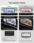 ACP08684 - License Plate Frame | LP100 in Black showing how it compares to other brands