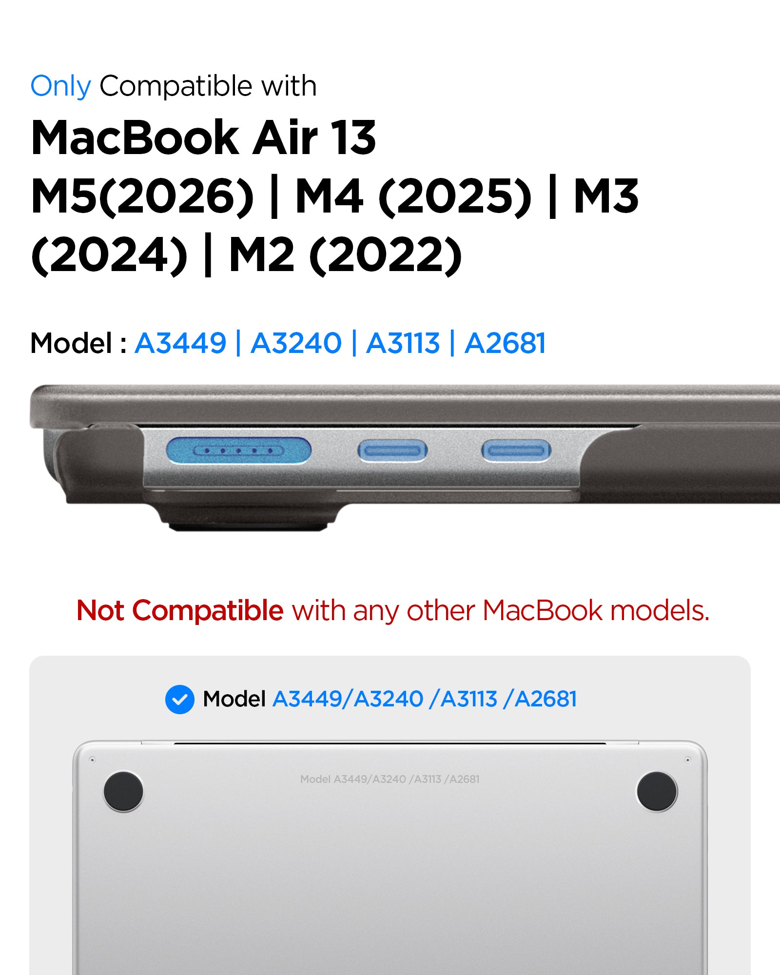 ACS11531 - MacBook Pro 13-inch Air Skin in Frost Black showing compatibility information