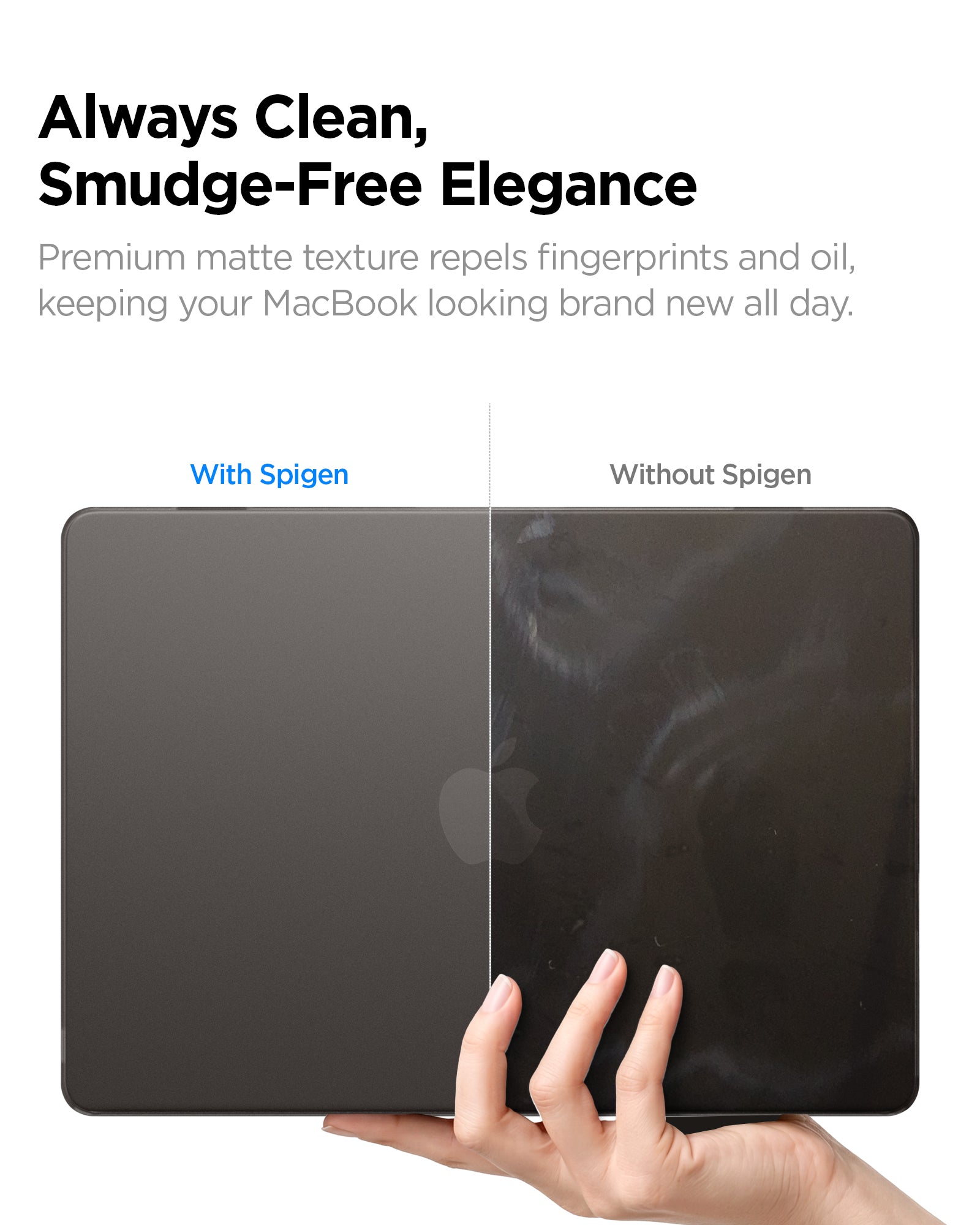 ACS11531 - MacBook Pro 13-inch Air Skin in Frost Black showing always clean, smudge free elegance