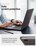 ACS11531 - MacBook Pro 13-inch Air Skin in Frost Black showing keep it clean, daily scratch protection