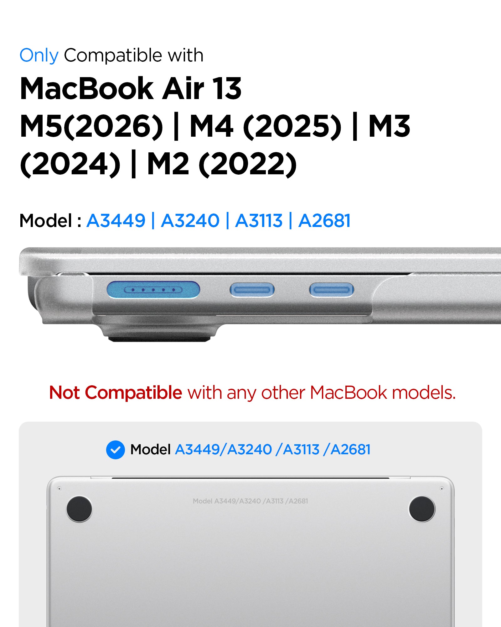 ACS11530 - MacBook Pro 13-inch Air Skin in Frost Clear showing compatibility information