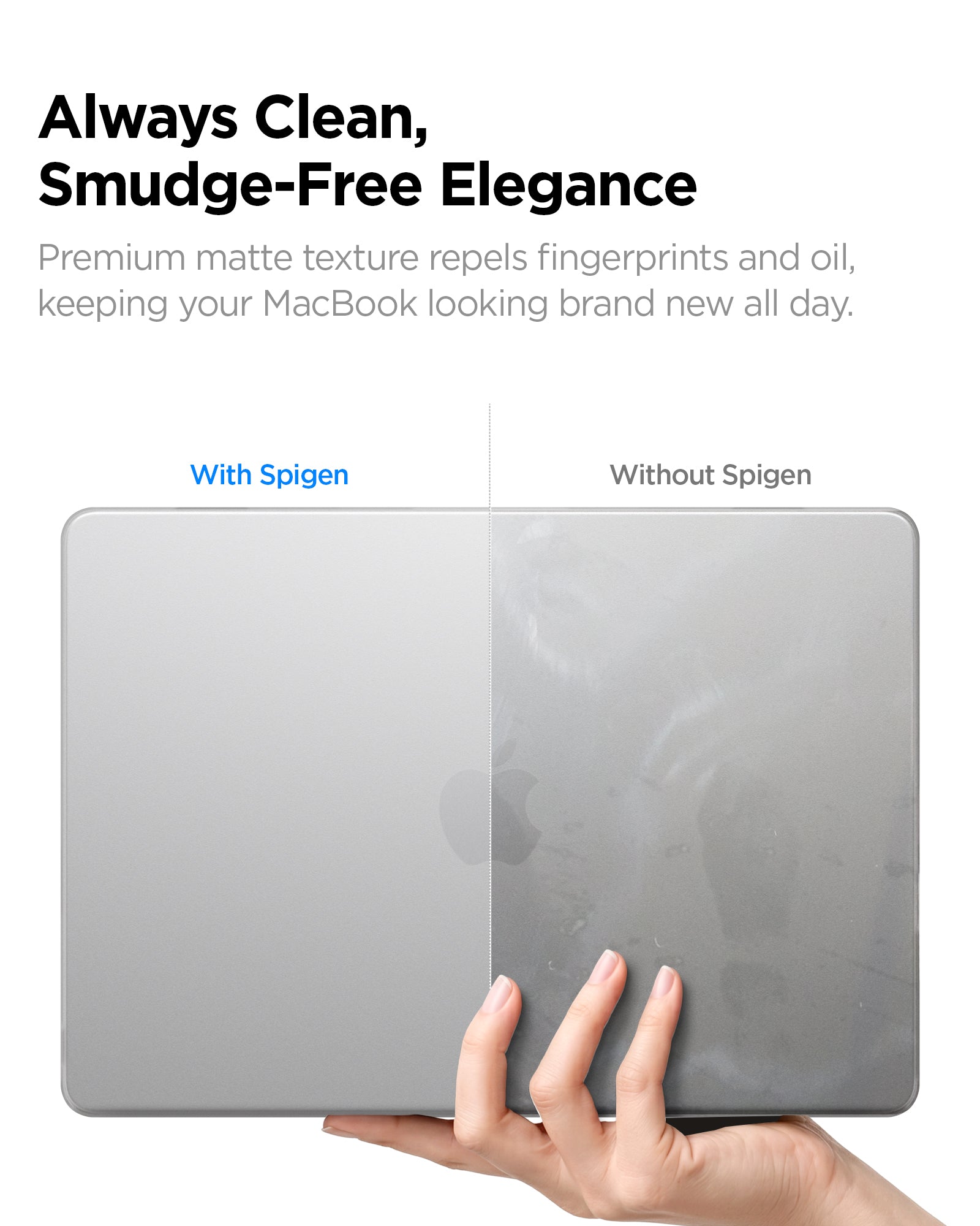 ACS11530 - MacBook Pro 13-inch Air Skin in Frost Clear showing always clean, smudge free elegance