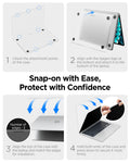 ACS11530 - MacBook Pro 13-inch Air Skin in Frost Clear showing snap on with ease, protect with confidence
