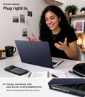 ACS11268 - MacBook Air 13-inch Nano Pop Blueberry Navy showing precise cutouts for easy access to all available ports