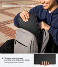 ACS05272 - MacBook Air Case Urban Fit in black showing lightweight MacBook Air case with textured surface grip fitting easily into a backpack