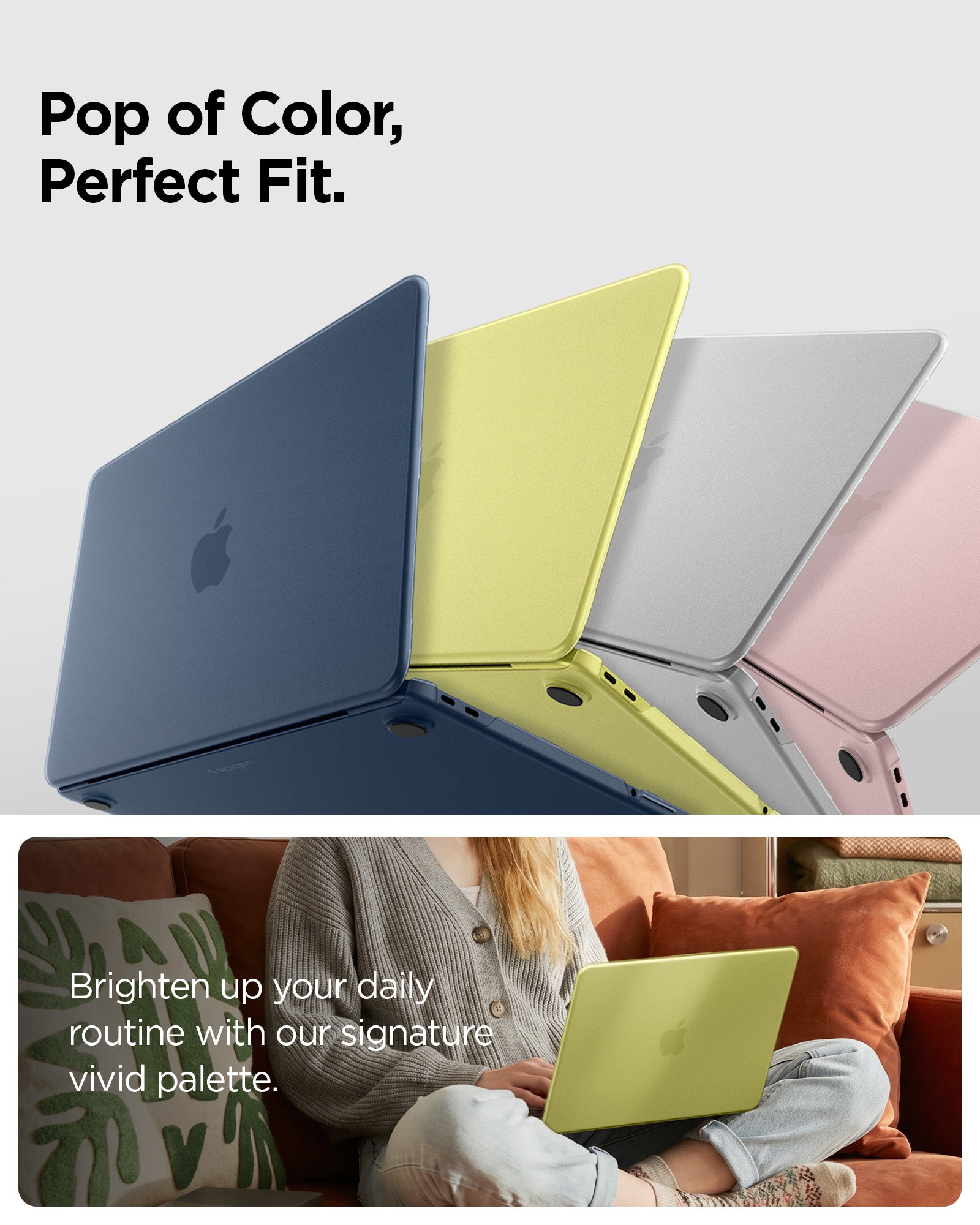 ACS11544 - MacBook Neo 13-inch Air Skin in citrus showing pop of color perfect fit. 
