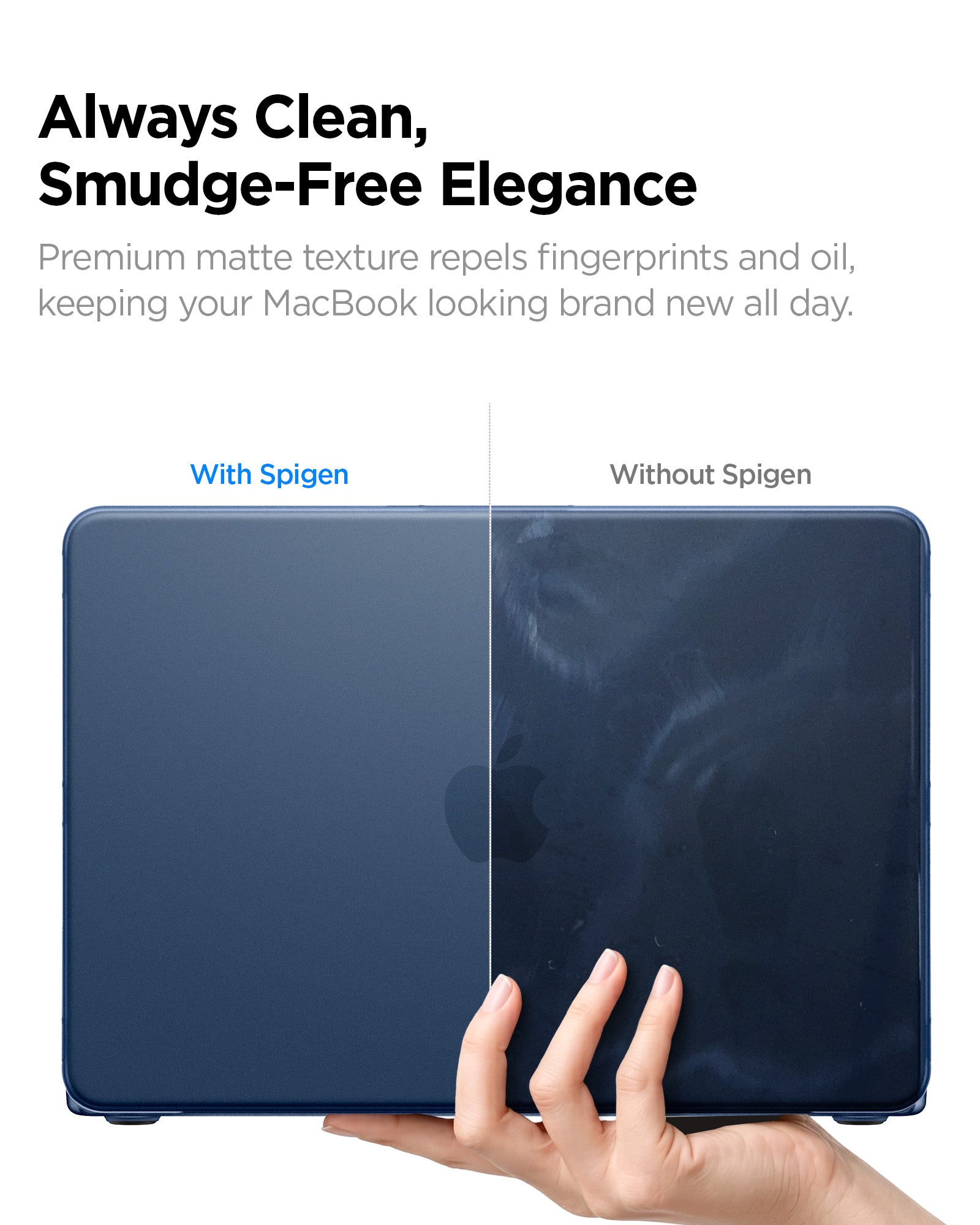 ACS11814 - MacBook Neo 13-inch Air Skin in Frost Indigo showing always clean, smudge free elegance