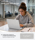 ACS11542 - MacBook Neo 13-inch Urban Fit in Heather Gray showing a sleek coated nylon laptop case with a modern and minimal profile