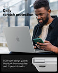 ACS11526 - MacBook Pro 16-inch Air Skin in Frost Clear showing keep it clean, daily scratch protection