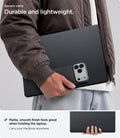 ACS11272 - MacBook Pro 14-inch Nano Pop Black Sesame showing a durable lightweight design with a smooth matte finish