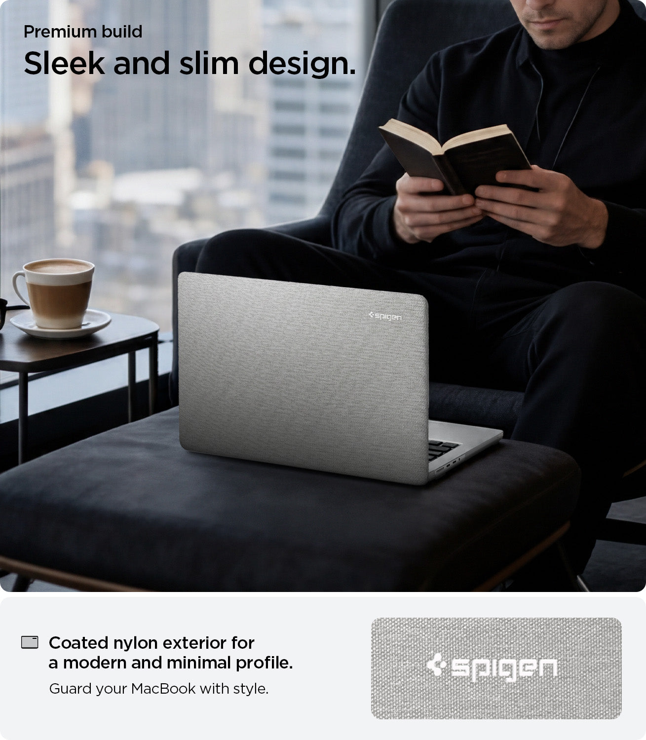 ACS10977 - MacBook Pro 16-inch in Heather Gray showing sleek and slim design