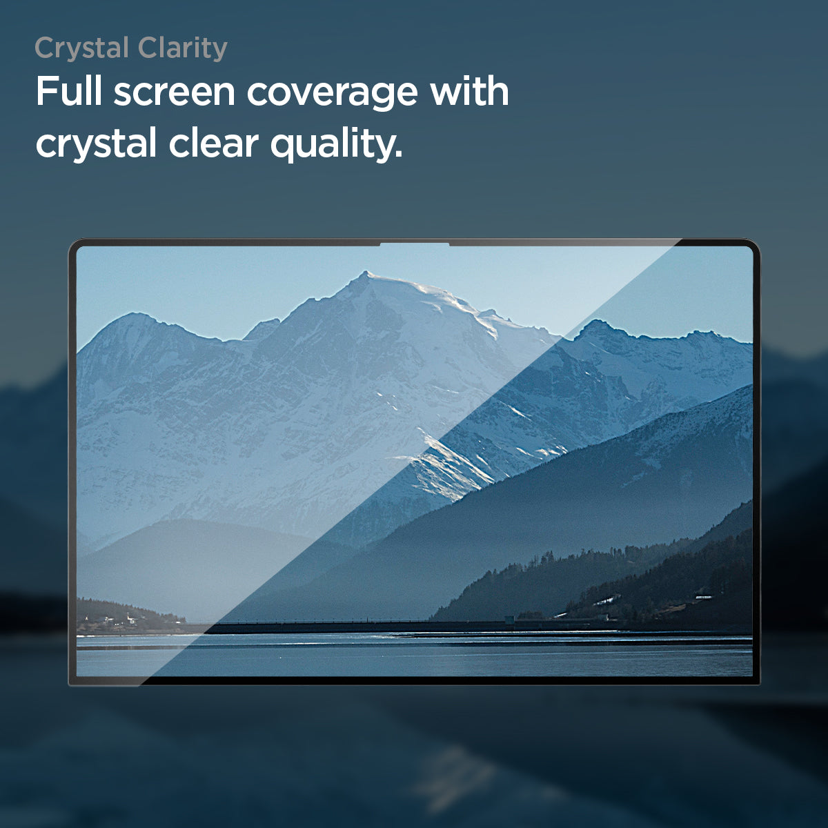 AGL06950 - MacBook Air 15" (2023) Screen Protector GLAS.tR SLIM showing the crystal clarity. Full screen coverage with crystal clear quality