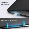 ACS06958 - MacBook Air 15-inch Case Urban Fit in Black showing the quick and easy access. Easy grip for a quick flip