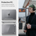 ACS05271 - MacBook Air Case Thin Fit in crystal clear showing the hard casing that protects the device from scratches