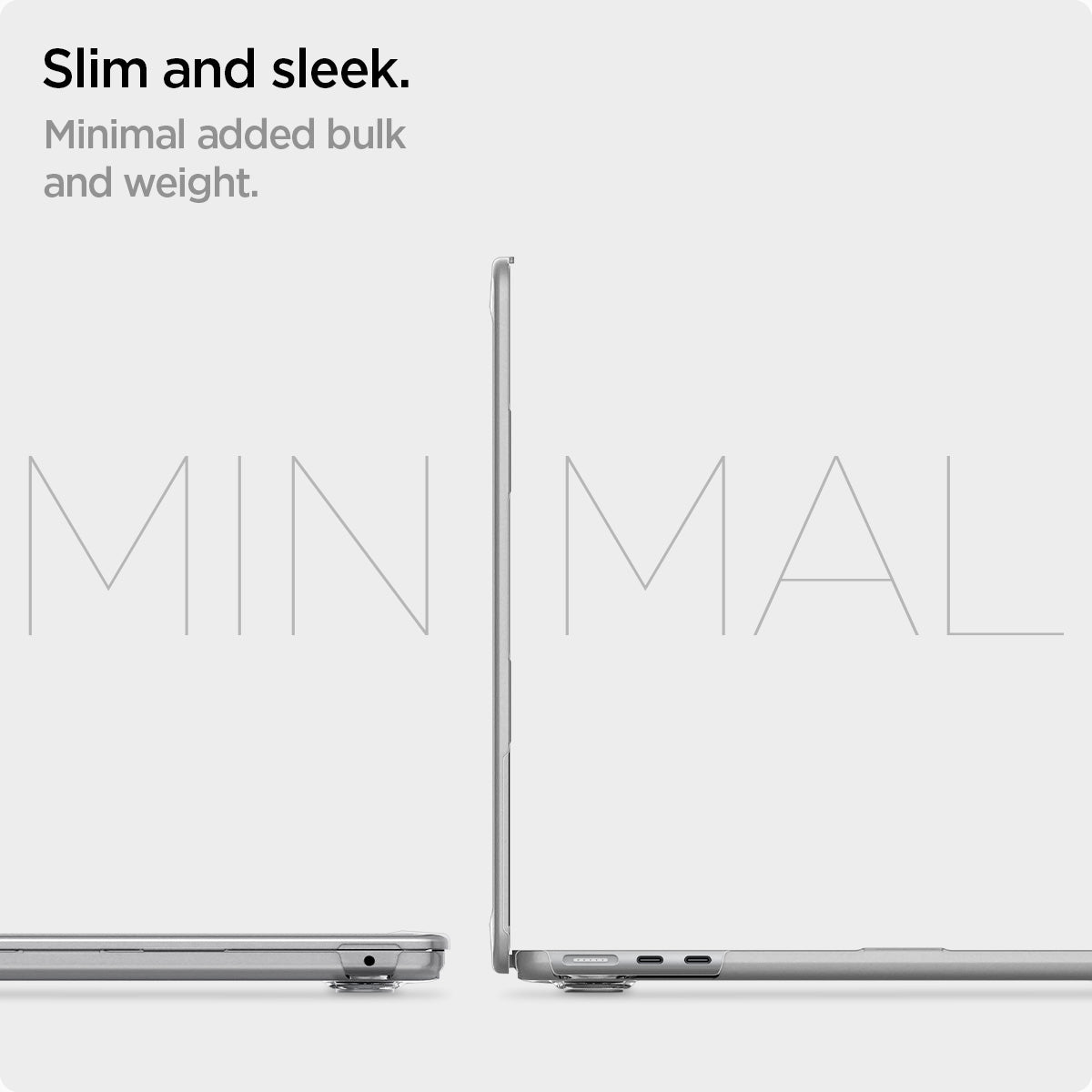ACS05271 - MacBook Air Case Thin Fit in crystal clear showing the slim and sleek. Minimal added bulk and weight