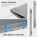 ACS06957 - MacBook Air 15-inch Case Thin Fit in Crystal Clear showing the quick and easy access. Easy grip for a quick flip