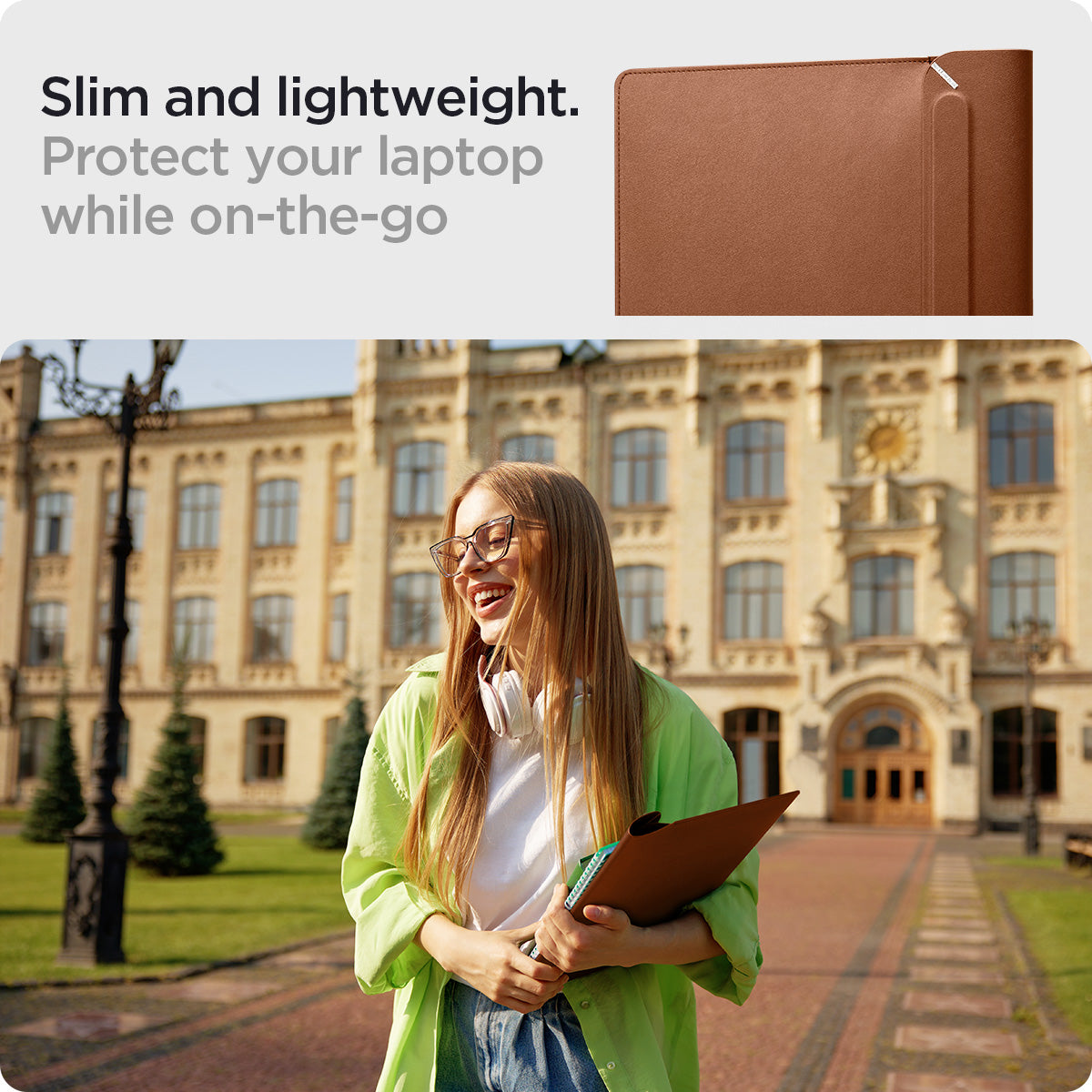 AFA06416 - Spigen Valentinus MacBook Sleeve highlighting slim lightweight profile designed for portable laptop protection
