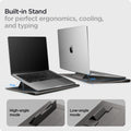 AFA06421 - Spigen Valentinus MacBook Sleeve built in stand feature with high angle and low angle laptop support modes