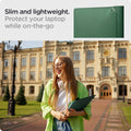 AFA06420 - MacBook Pro 16-inch Valentinus Laptop Pouch in JeJu Green highlighting slim lightweight profile designed for portable laptop protection