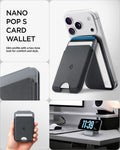 AFA11334 - MagSafe Card Holder Nano Pop S (Mag Fit)  in Black Sesame showing nano pop s card wallet