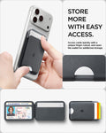 AFA11334 - MagSafe Card Holder Nano Pop S (Mag Fit)  in Black Sesame showing store more with easy access