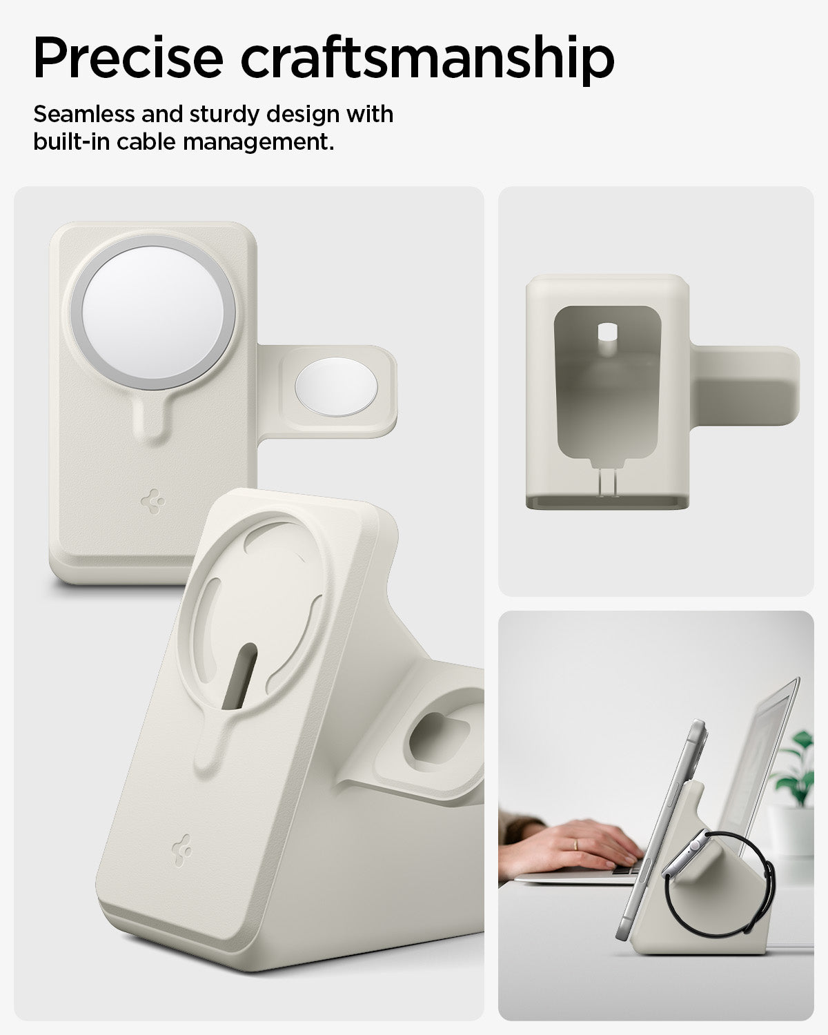 AMP09173 - Magsafe Duo Charger Stand (Mag Fit) in Dune Beige