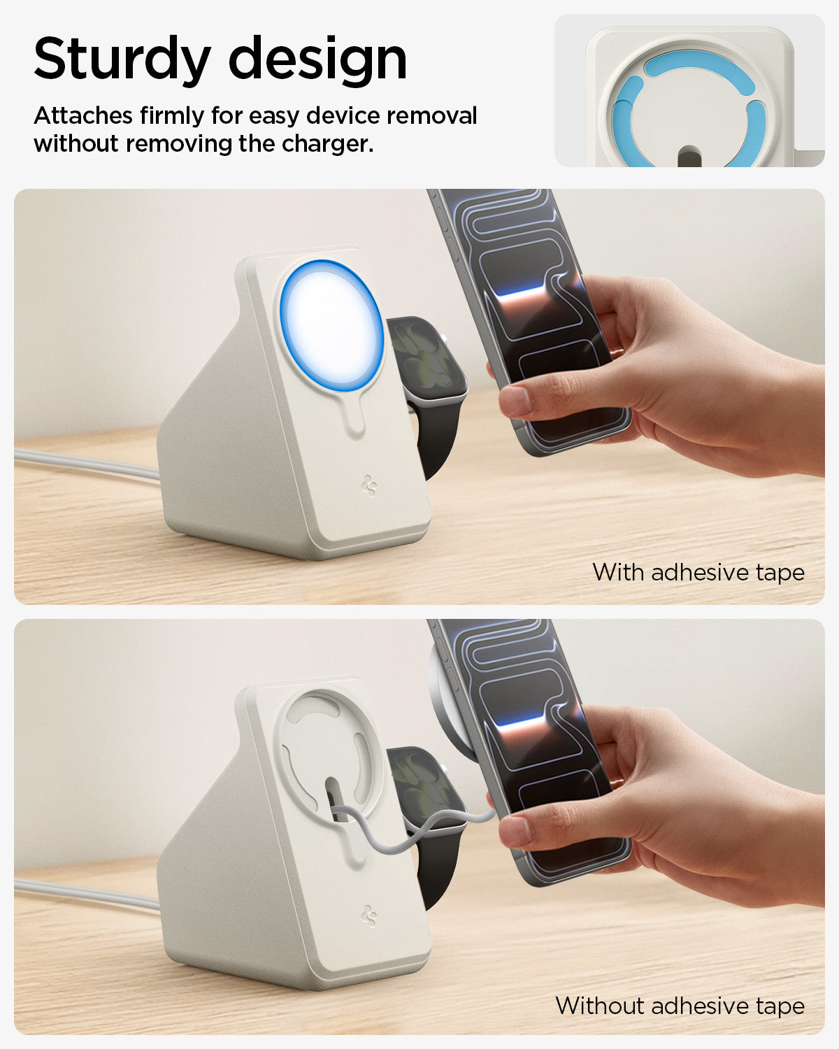 AMP09173 - Magsafe Duo Charger Stand (Mag Fit) in Dune Beige