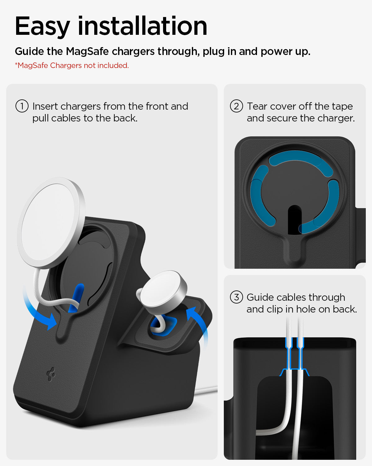 AMP09172 - Magsafe Duo Charger Stand (Mag Fit) in Black