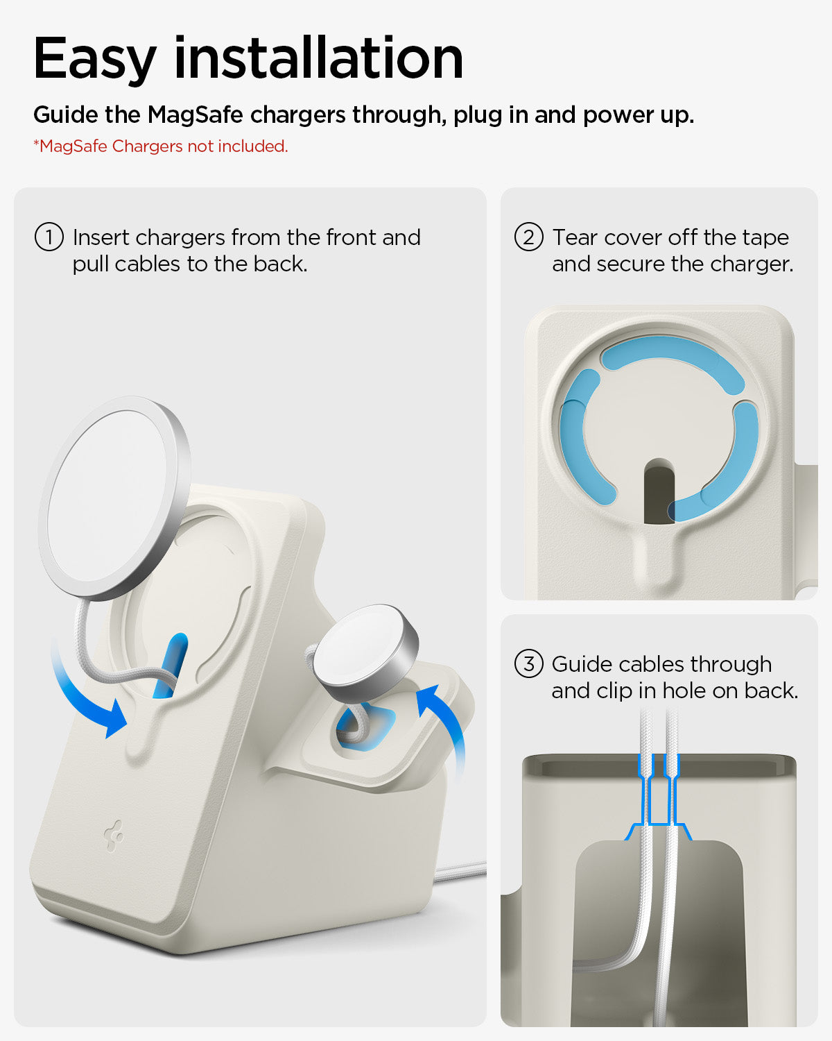 AMP09173 - Magsafe Duo Charger Stand (Mag Fit) in Dune Beige