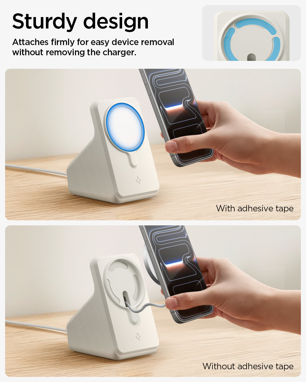 AMP09171 - Magsafe Charger Stand (Mag Fit) in Dune Beige