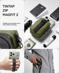 AFA11565 - Portable Organizer Pouch Tintap Zip Mag Fit 2 in Olive Green showing simplify your everyday carry with comfort and style