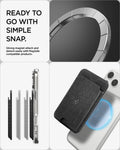 AFA11335 - Spigen MagFit Urban Fit Wallet showing ready to go with simple snap