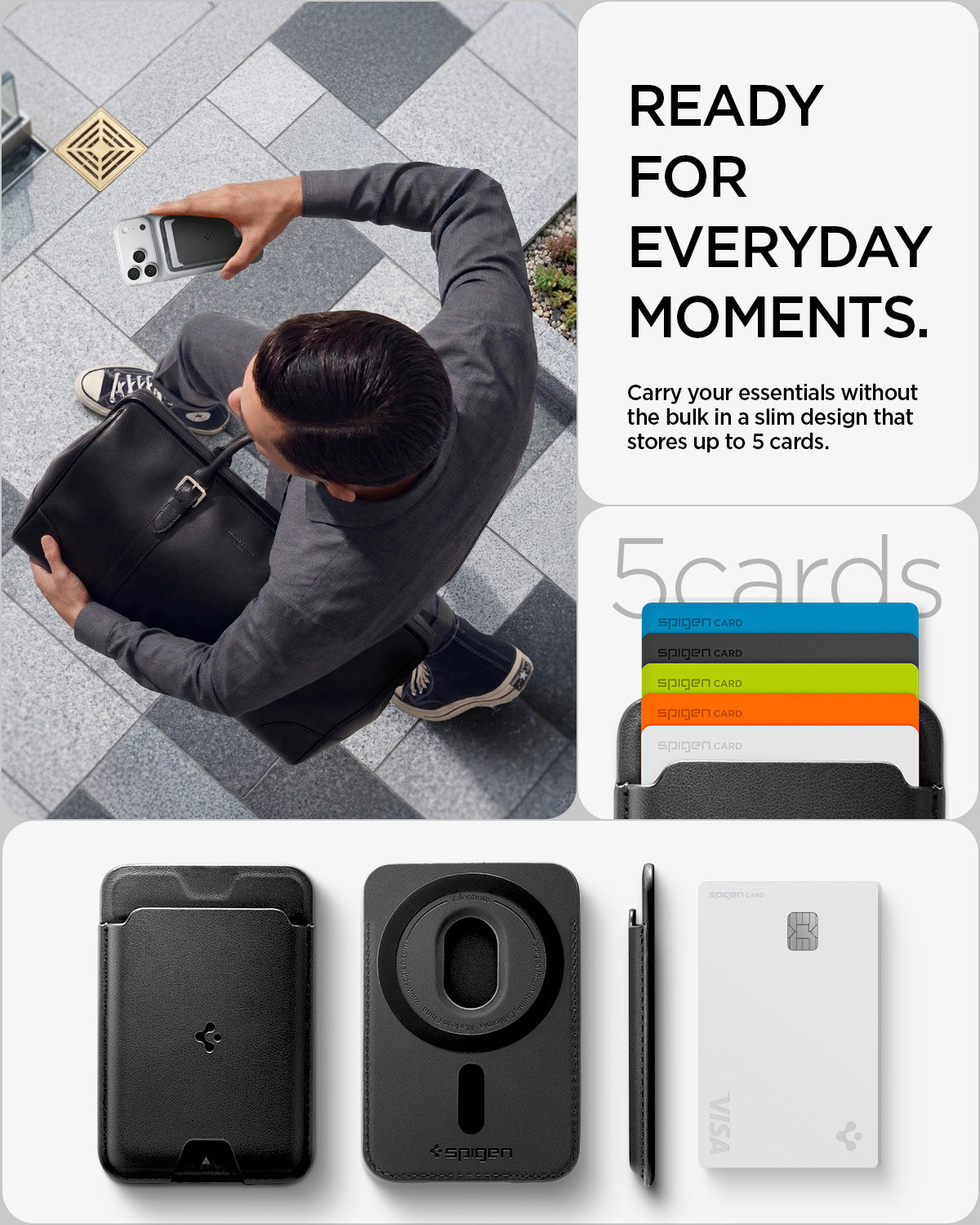 AFA11337 - Spigen Valentinus MagFit Wallet showing ready for everyday moments