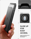 AFA11337 - Spigen Valentinus MagFit Wallet showing slide up for easy access