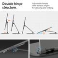 AMP06414 - OneTap Easel Magnetic Stand (MagFit) in black showing the double hinge structure. Adjustable hinges offer flexible angles for drawing and writing