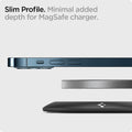 AMP03708 - MagFit in black showing the slim profile, minimal added dedpth for MagSafe charger