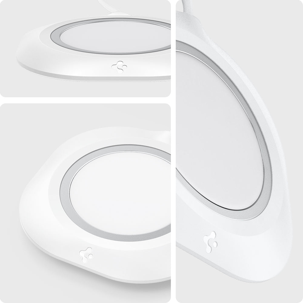 AMP03709 - MagFit in white showing the different angles, top and sides, front and sides, partial front and sides