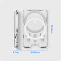 AFA08888 - Ultra Hybrid MagFit+ Wallet (MagFit) in Crystal Clear showing the size of the magsafe wallet 93.93mm x 60.83mm x 9.7mm