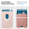 AFA07424 - MagSafe Card Holder Urban Fit (MagFit) in Rose Gold showing the accessibility made super easy, simply access the cards from either top, bottom or from the back