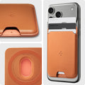 AFA11339 - MagSafe Card Holder Valentinus | 3 Cards (Mag Fit) in Orange showing front, back