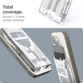 AFA07401 - Ultra Hybrid Zero One MagFit Wallet (MagFit) in Zero One White showing the total coverage. Secure 1-3 cards all-day, everyday