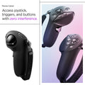 ACS06030 - Meta Quest Pro Controller Silicone Fit in black showing the precise cutout, access joystick, triggers and buttons with zero interference
