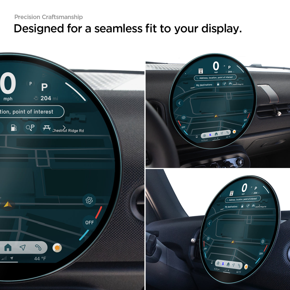 AGL09280 - Mini Cooper 9.4-inch Screen Protector GLAS.tR SLIM | Anti-Glare Precision fit screen protector follows the 9.4 inch circular display for seamless coverage