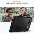 ACS05819 - Pixel 7a Case Tough Armor in black showing the Hands-free mode. Kickstand for easy viewing