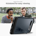 ACS05820 - Pixel 7a Case Tough Armor in metal slate showing the Hands-free mode. Kickstand for easy viewing